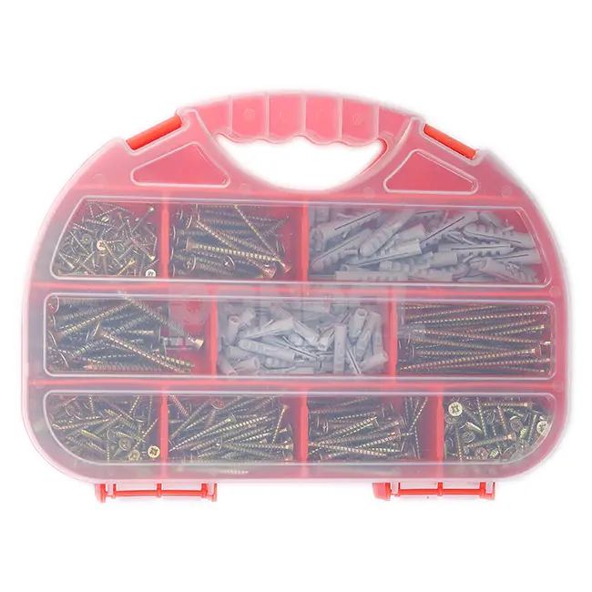 580pcs Chipboard screw and wall plug set ZY1905